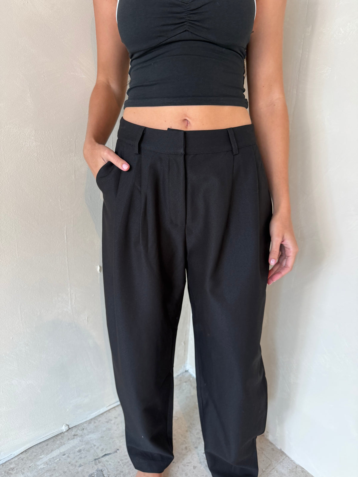 Woven Pleated Trouser