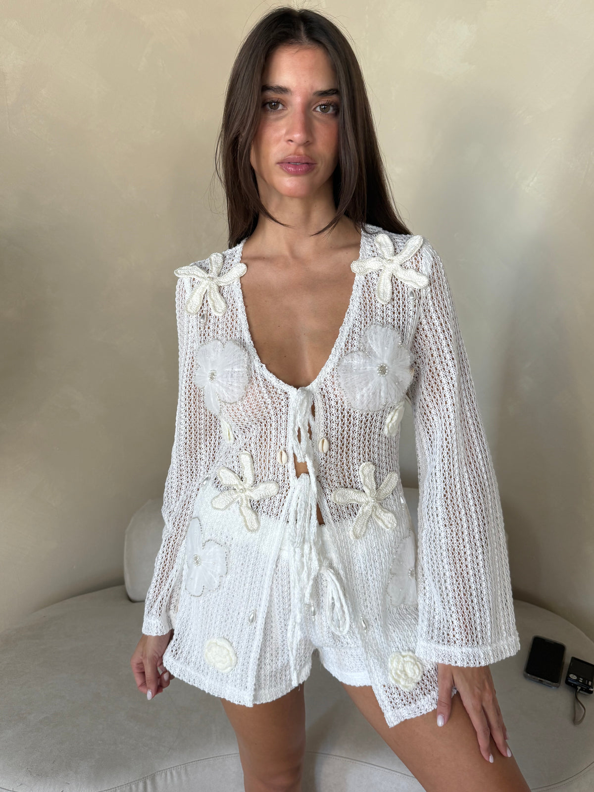 LS Knit White Set