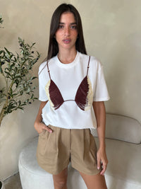 Tan Twill Shorts