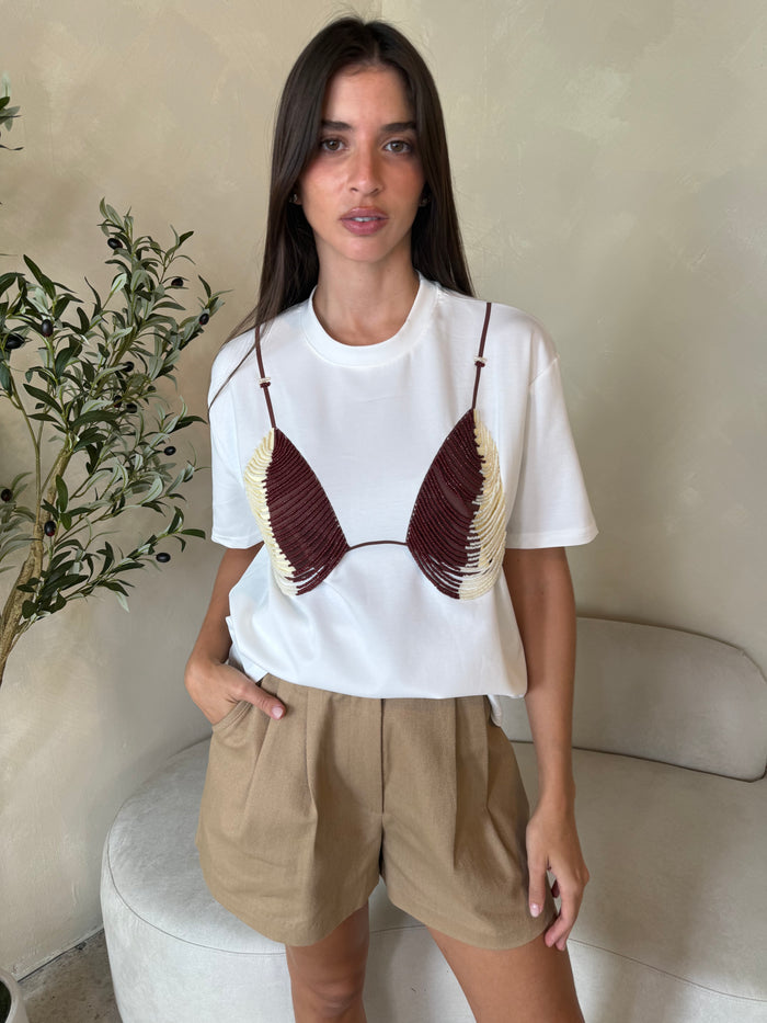 Tan Twill Shorts