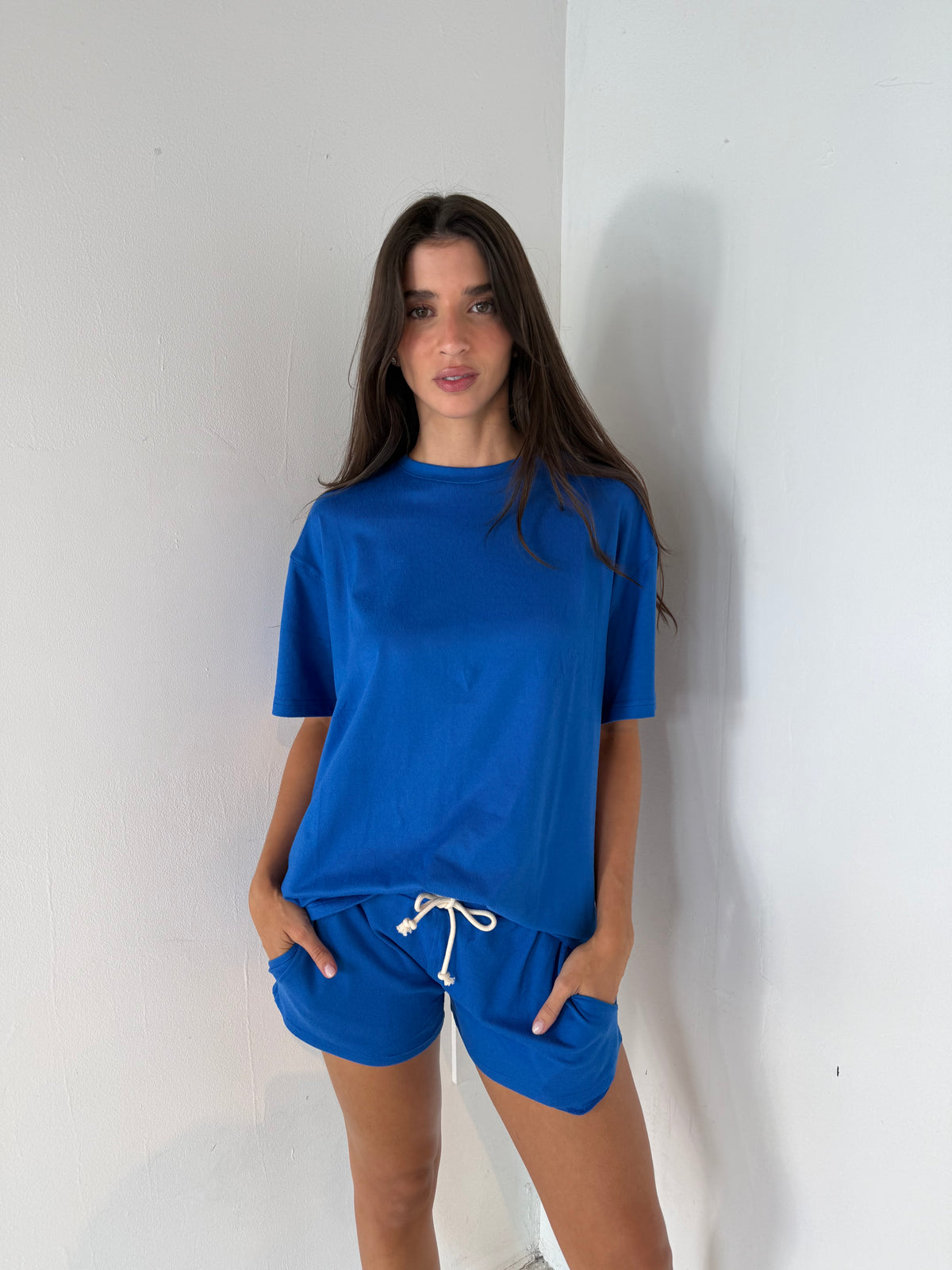 Blue SS Top & Short Set