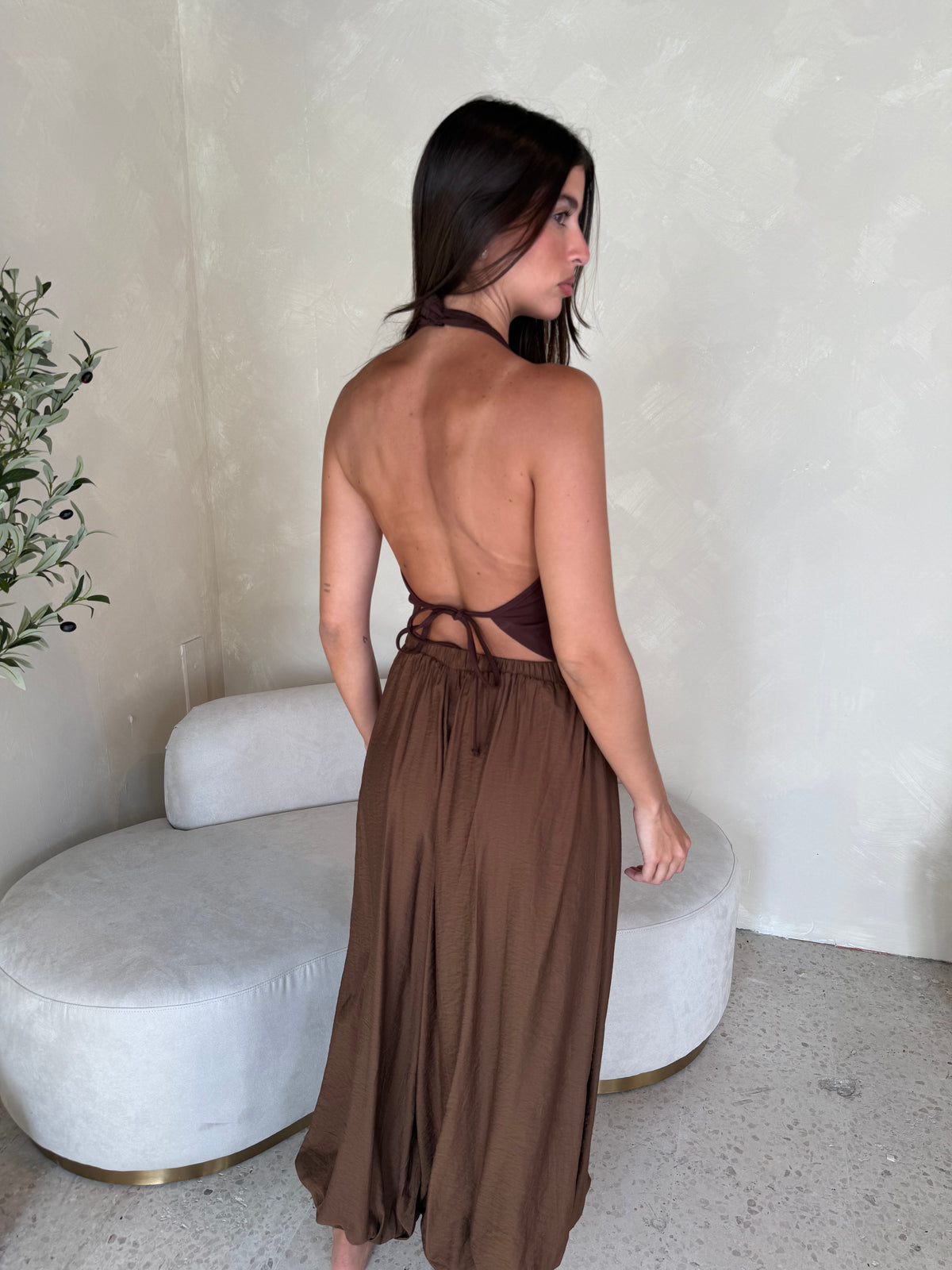 Walnut Elastic Pants