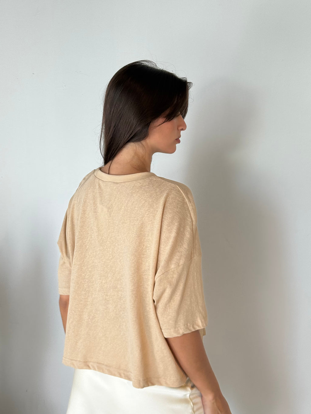 Khaki Sheer Tee