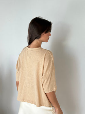 Khaki Sheer Tee