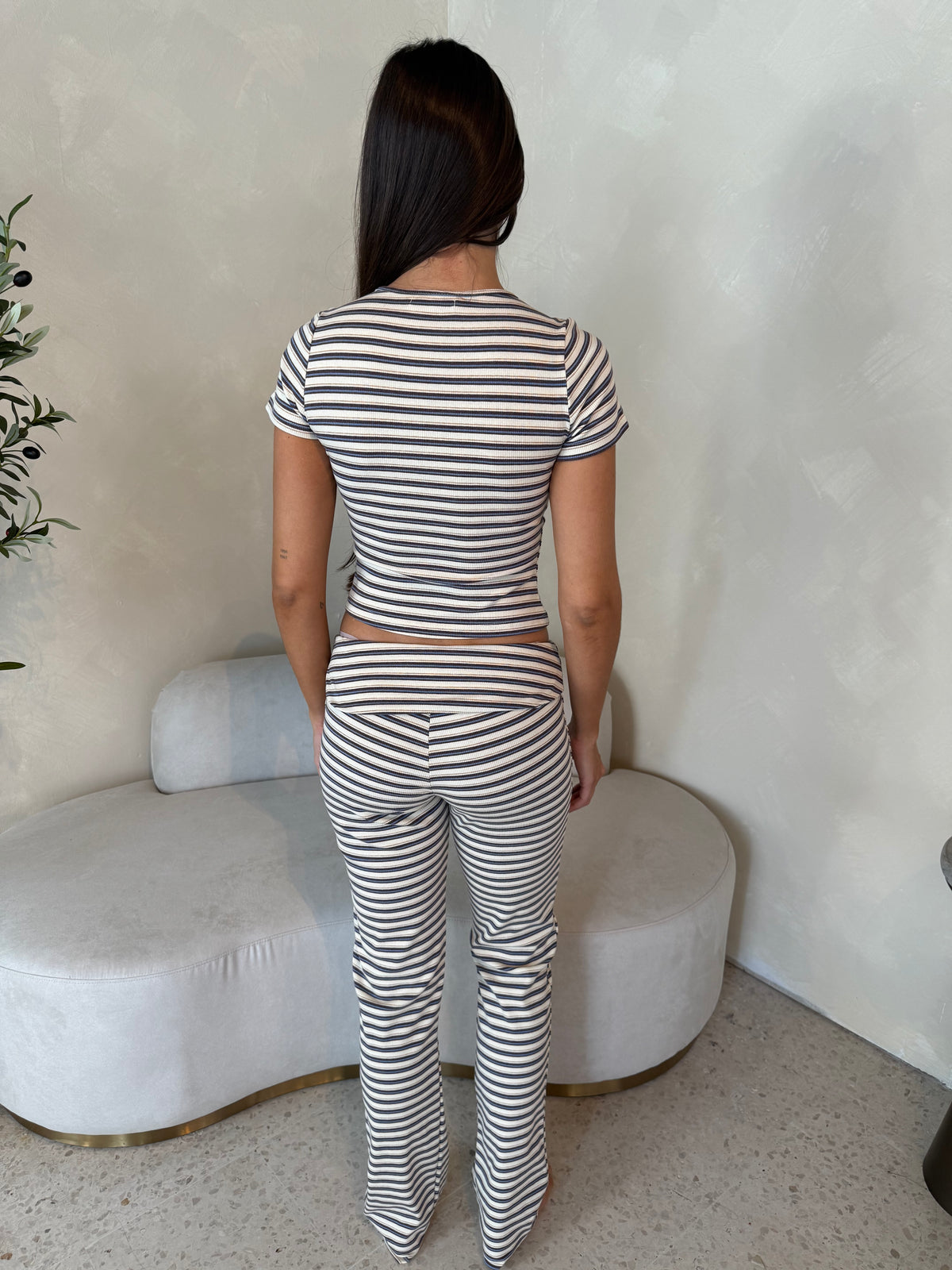 Stripe SS Tee & Pants Set