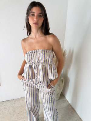Stripe Tube Top & Pant Set