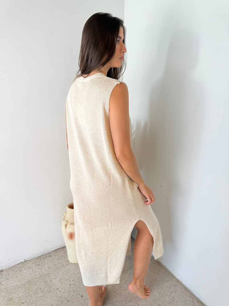 Taupe Knit Cover Up