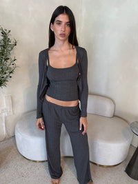 Charcoal Ribbed 3pc Set