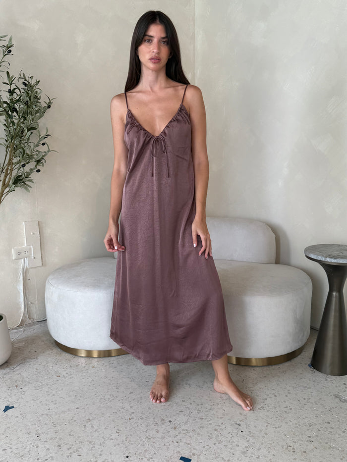 Satin Midi Dress