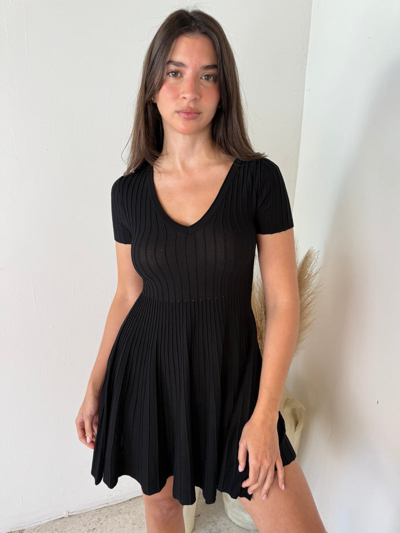 V Neck Skater Dress