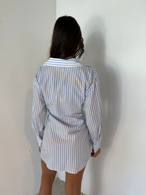 Striped Knot LS Dress