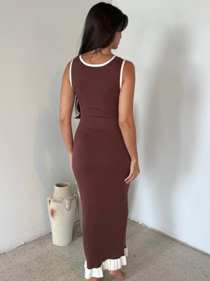 Frill Hem Maxi Dress