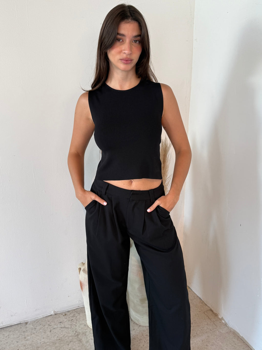 Low Rise Wide Leg Trouser