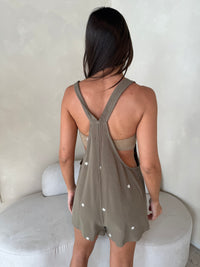 Floral Olive Romper