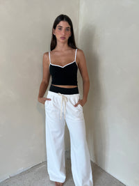 Waistband Wide Leg Sweatpants