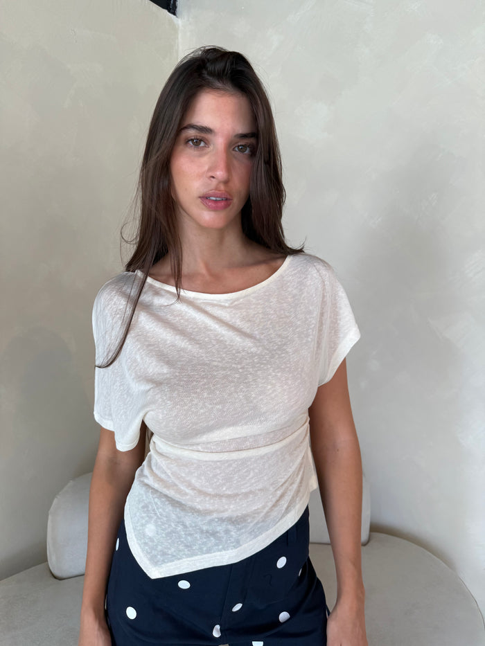 Aubrey Asymmetrical Draped Top