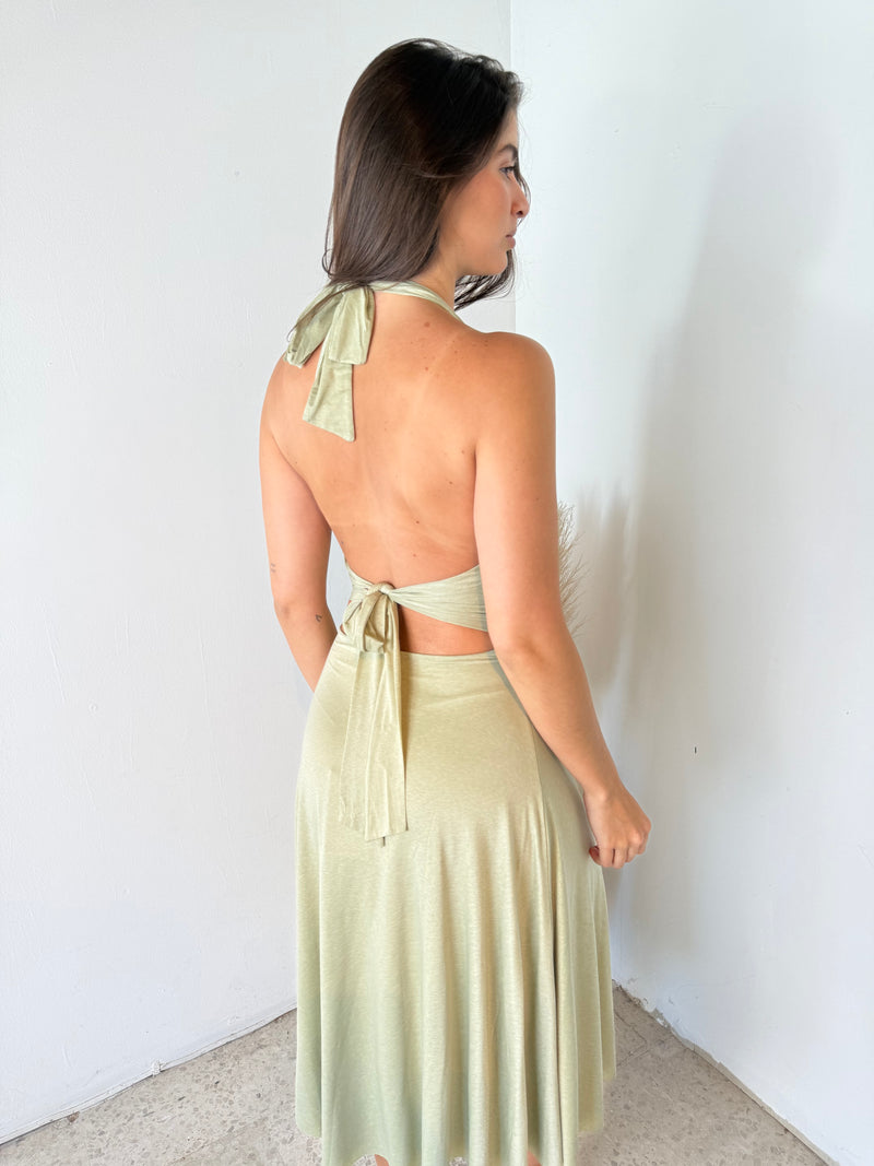 Sage Halter Dress