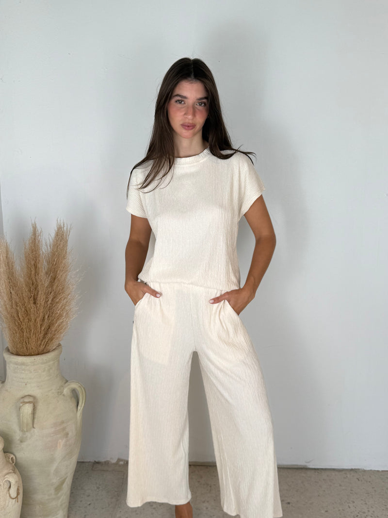 Cream Textured Set