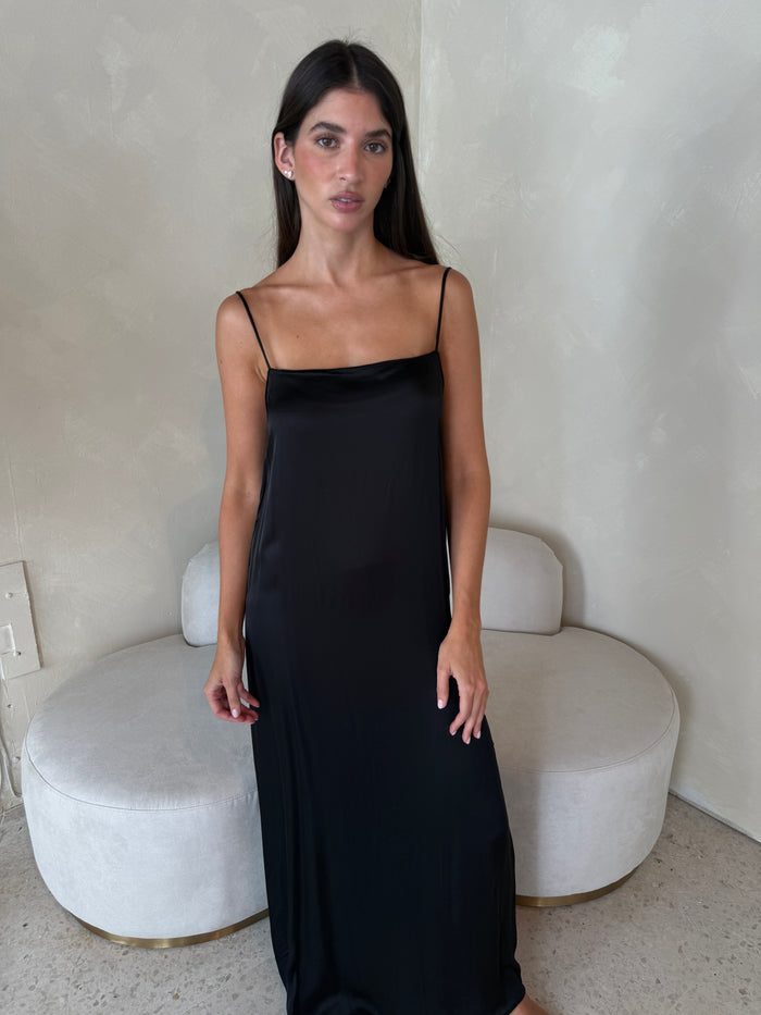 Satin Strappy Dress