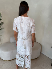 White Embroidered Set
