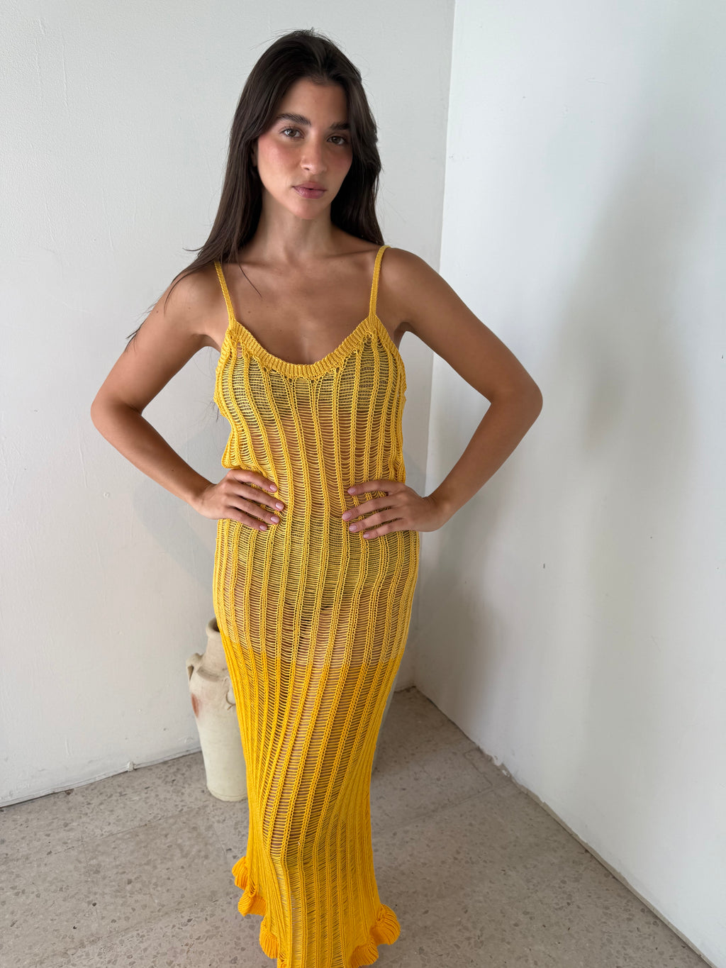 Knit Yellow Coverup