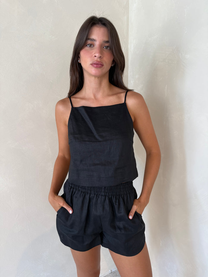 Black Linen Set