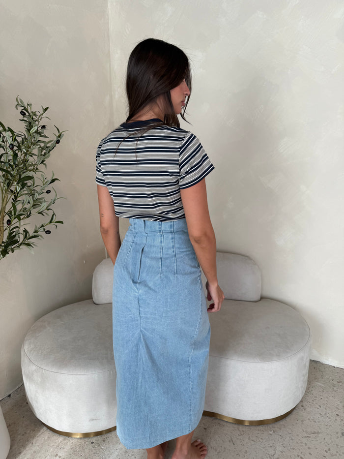 Denim Midi Skirt