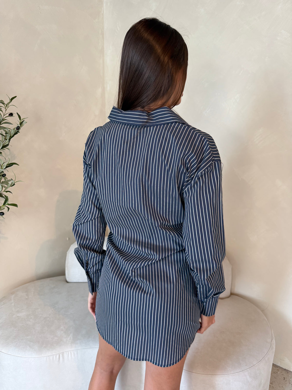 Pin Stripe LS Dress