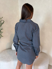 Pin Stripe LS Dress