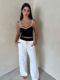 Waistband Wide Leg Sweatpants