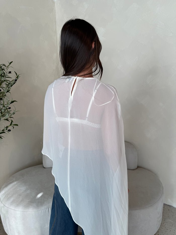 Sheer Cape Top