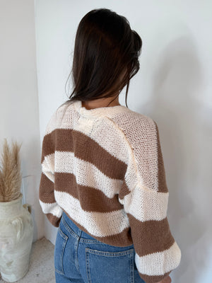 Striped Tie Cardigan