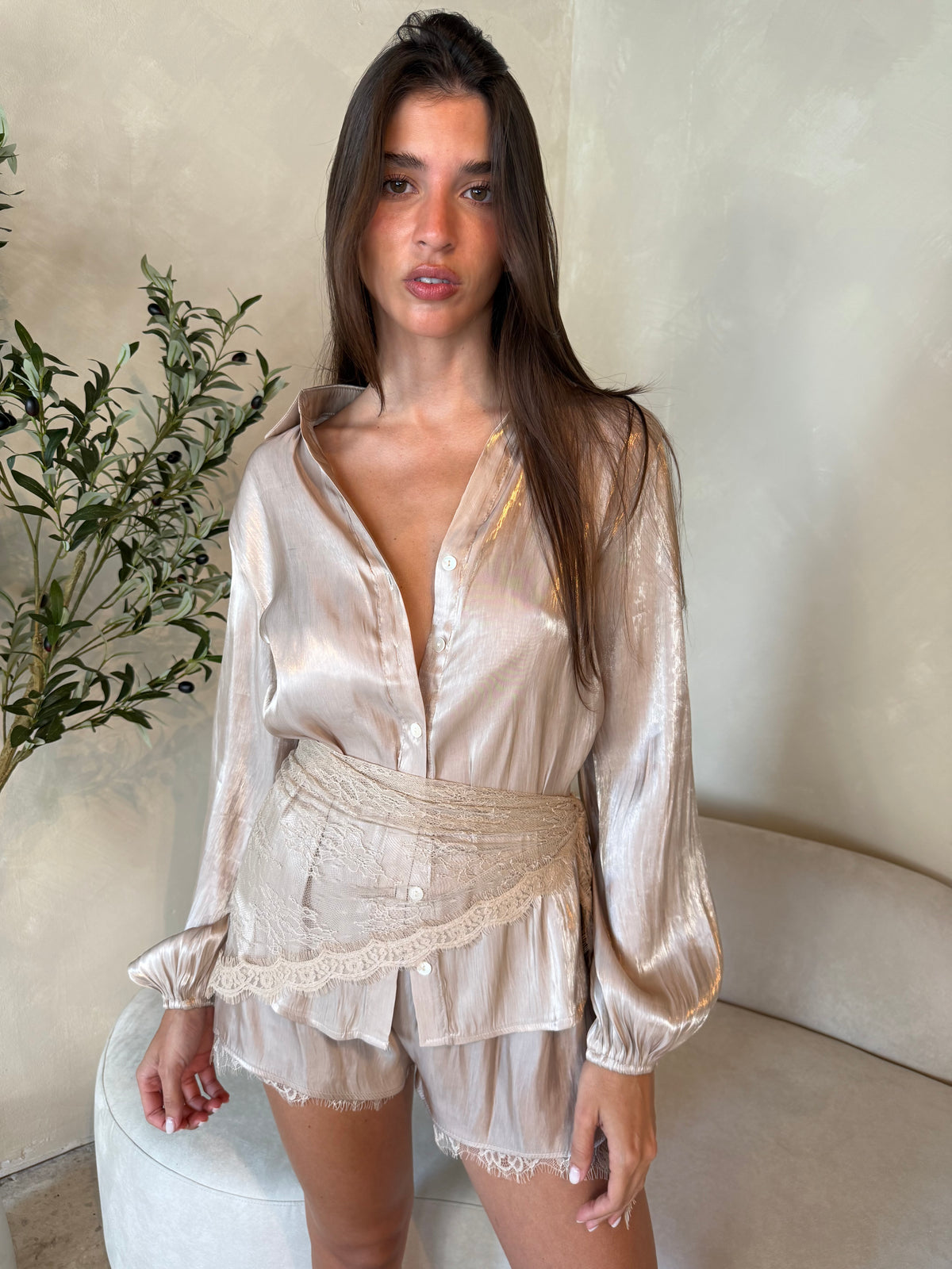 Satin Beige 3pc Set
