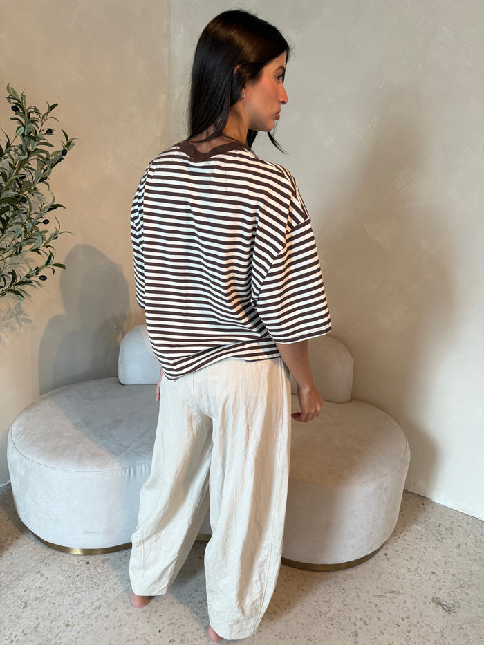 Stone Relaxed Barrel Pants