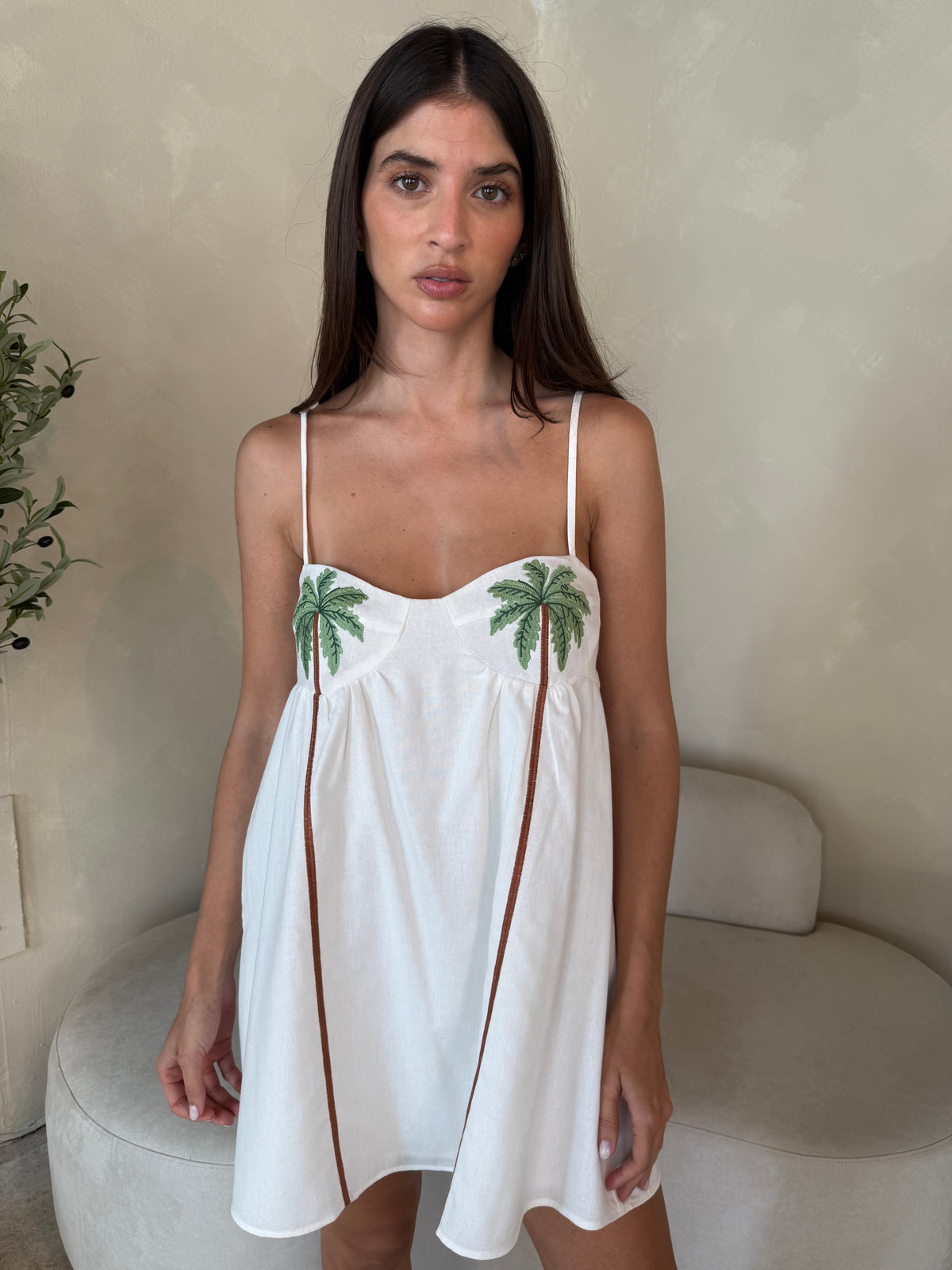 Linen Palm Dress