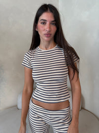 Stripe SS Tee & Pants Set