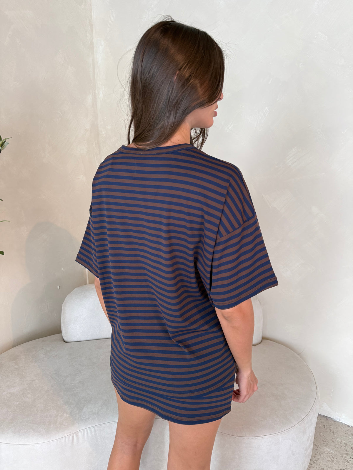 Navy Choco Stripe Set