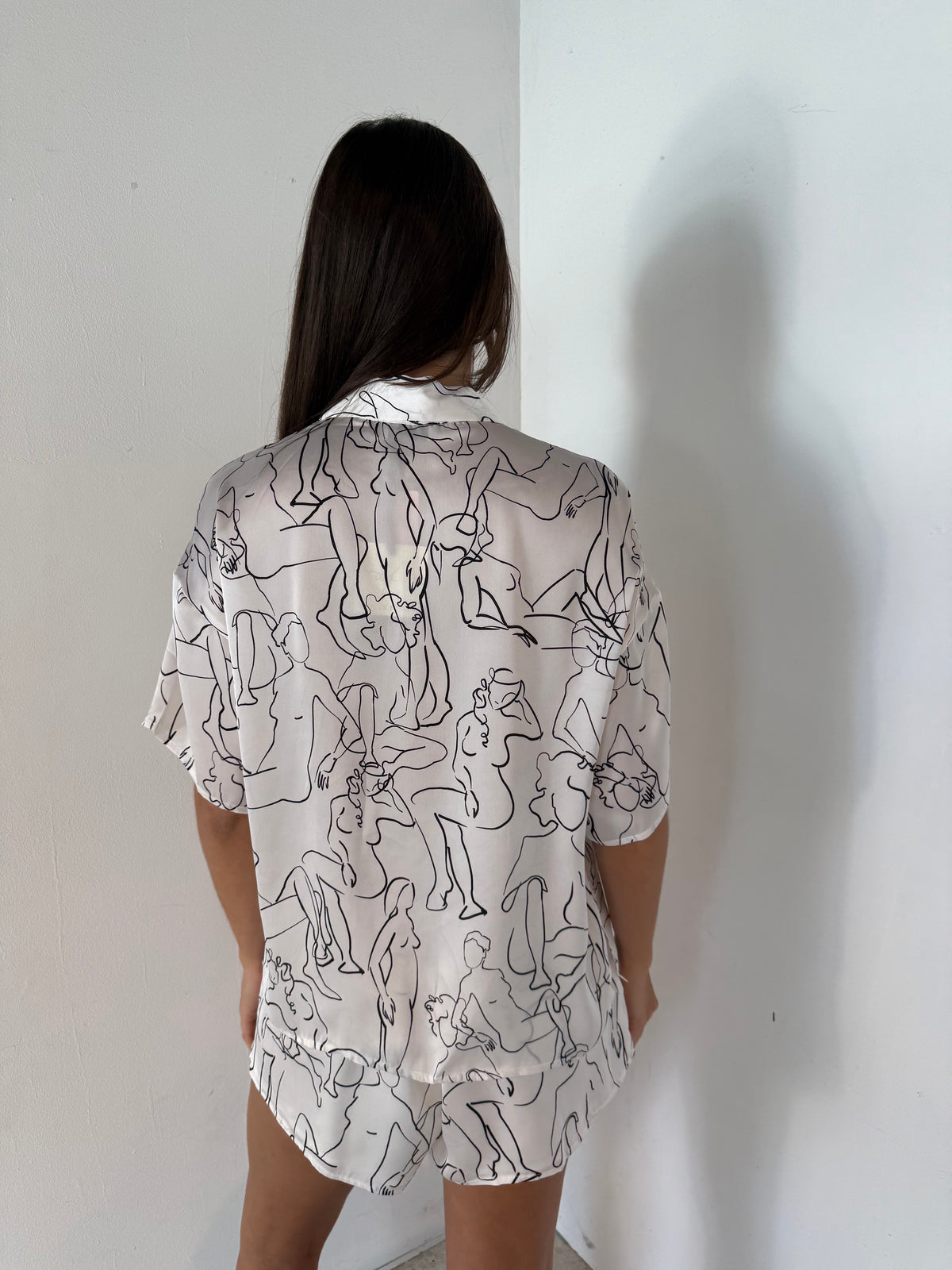 Printed Satin Set