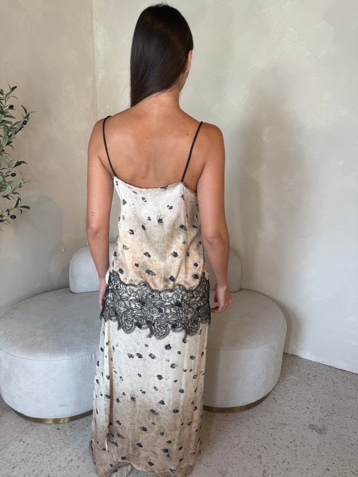Satin Lace Printed Set