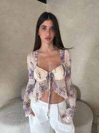 Lavender Cream LS Flare Top
