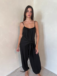 Strappy Jumpsuit with Scarf