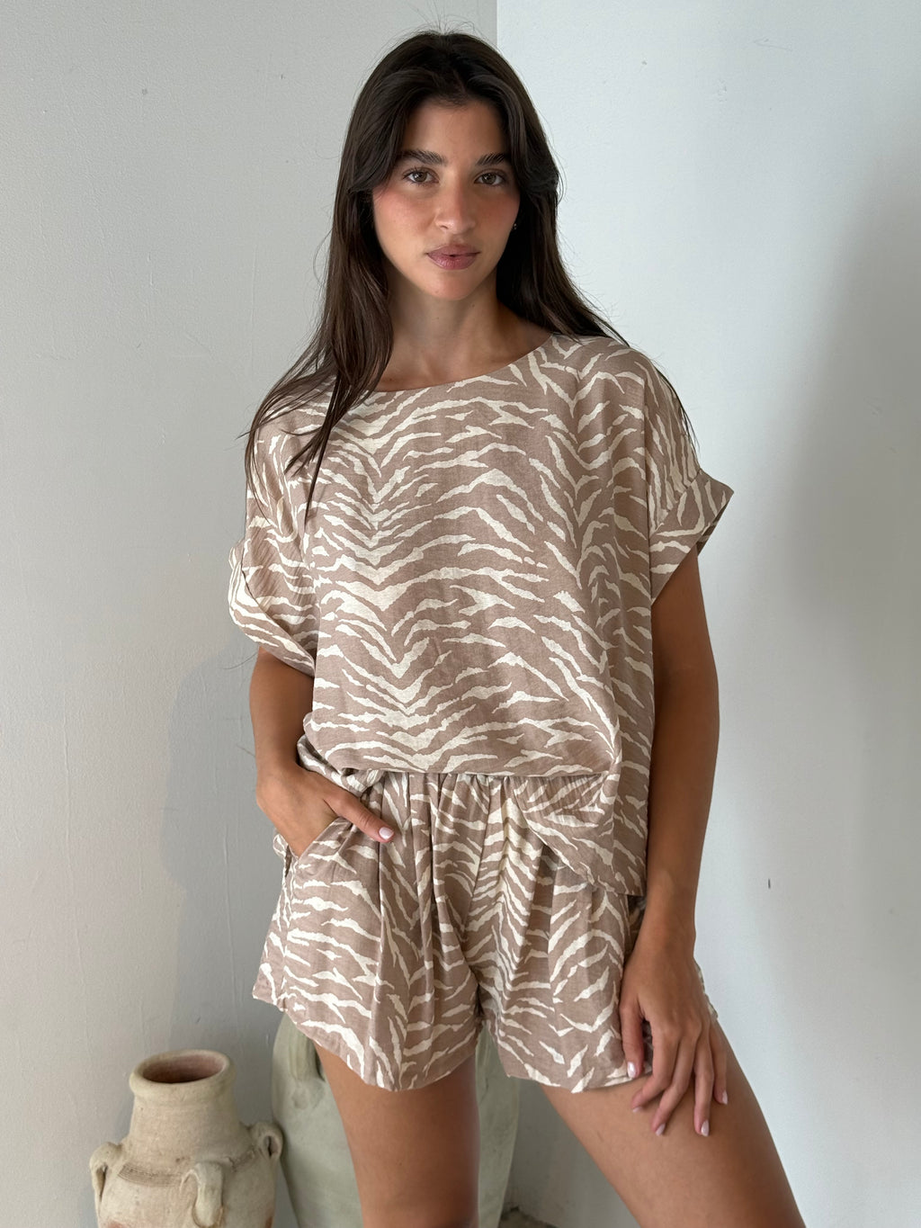 Taupe Printed Set