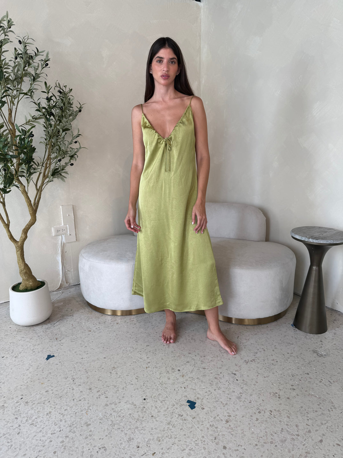 Satin Midi Dress