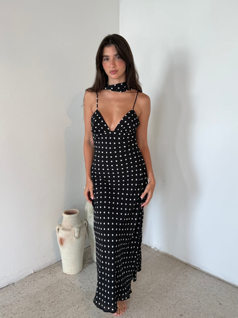 Polka Dot Maxi Dress