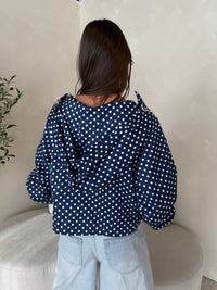 Polka Dot Hood  Windbreaker Jacket
