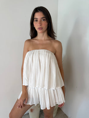 Strapless Pleated Top & Short Set