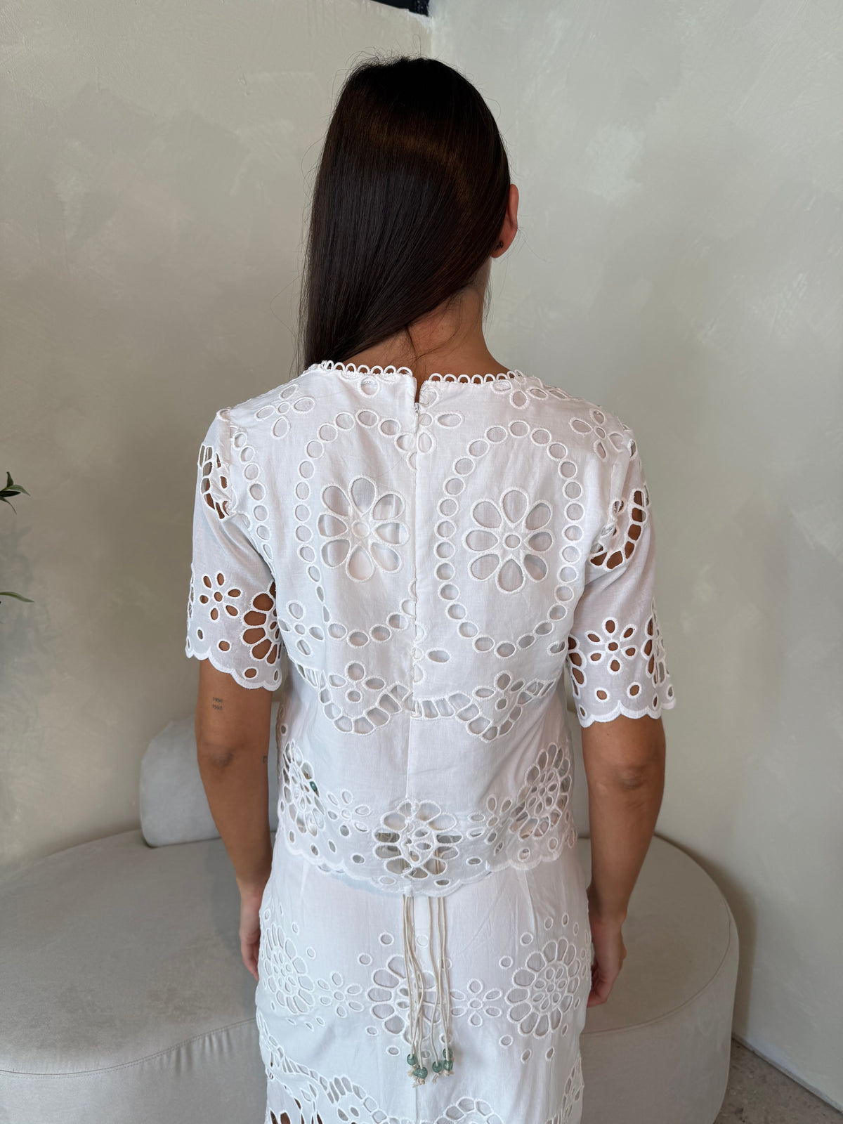 White Embroidered Set