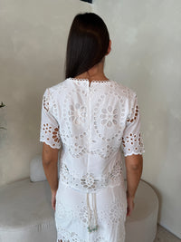 White Embroidered Set
