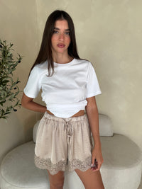 Champagne Satin Short