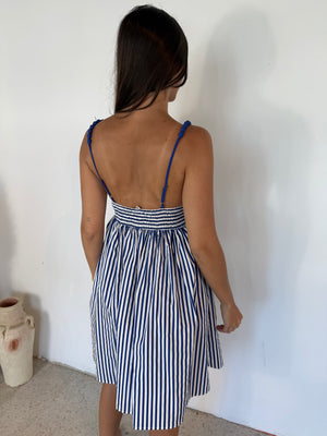 Navy White Stripe Dress